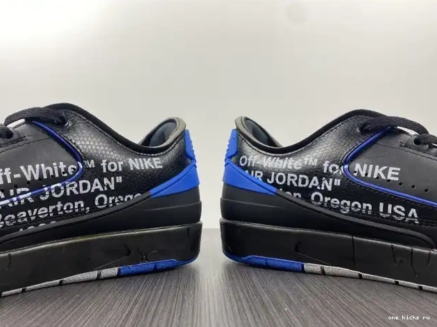 Rep Onekick Off-White 2 Jordan DJ4375-004 Low Black Retro Blue SP 0428